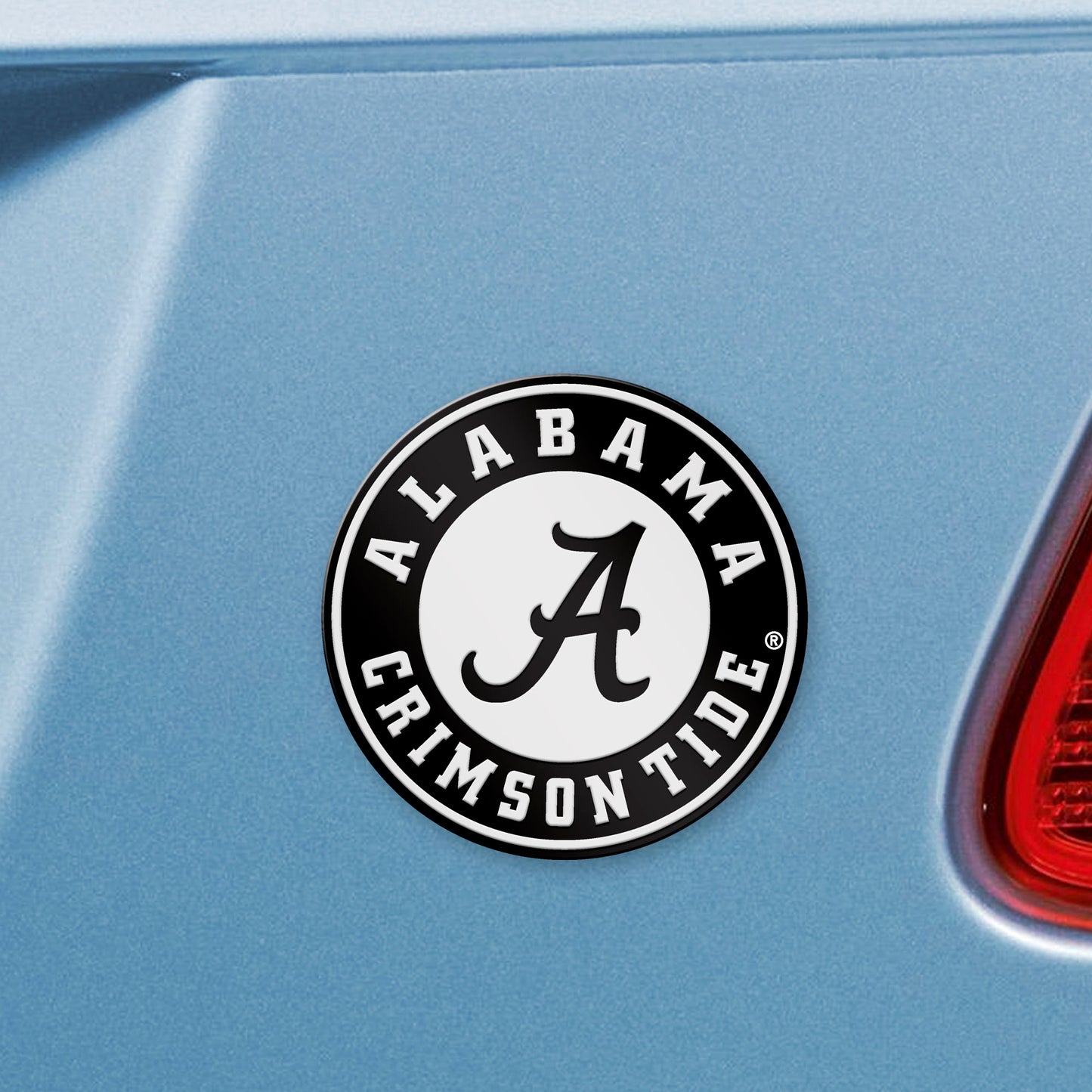 Alabama Crimson Tide 3D Chromed Metal Emblem - Alabama Circle Mark Logo