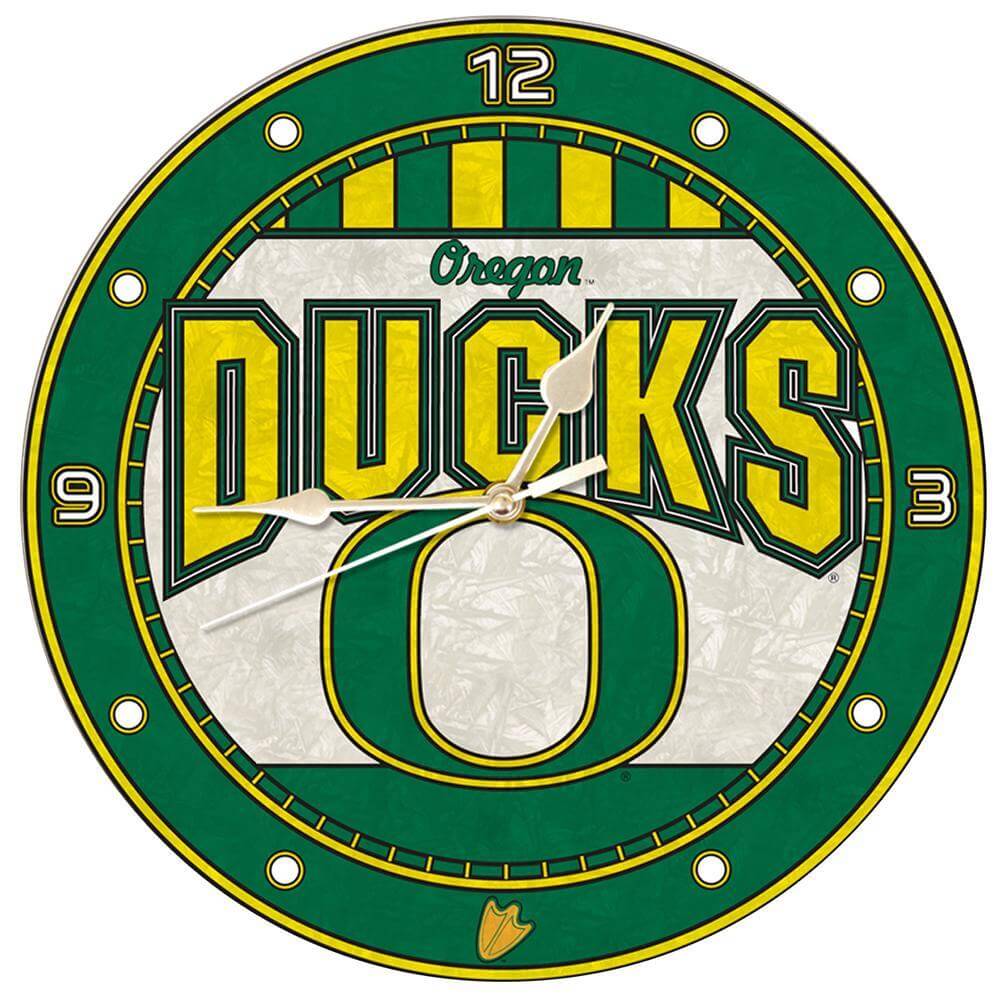 12 Inch Art Glass Clock | University of Oregon