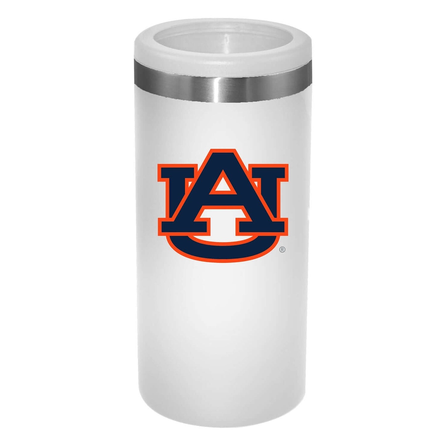12oz White Slim Can Holder | Auburn Tigers