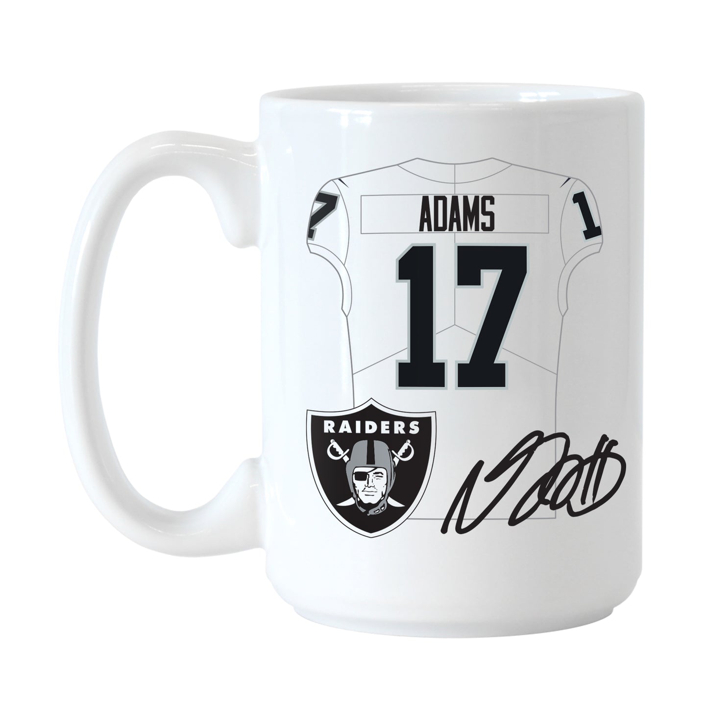 Las Vegas Raiders Davante Adams Jersey 15oz Sublimated Mug