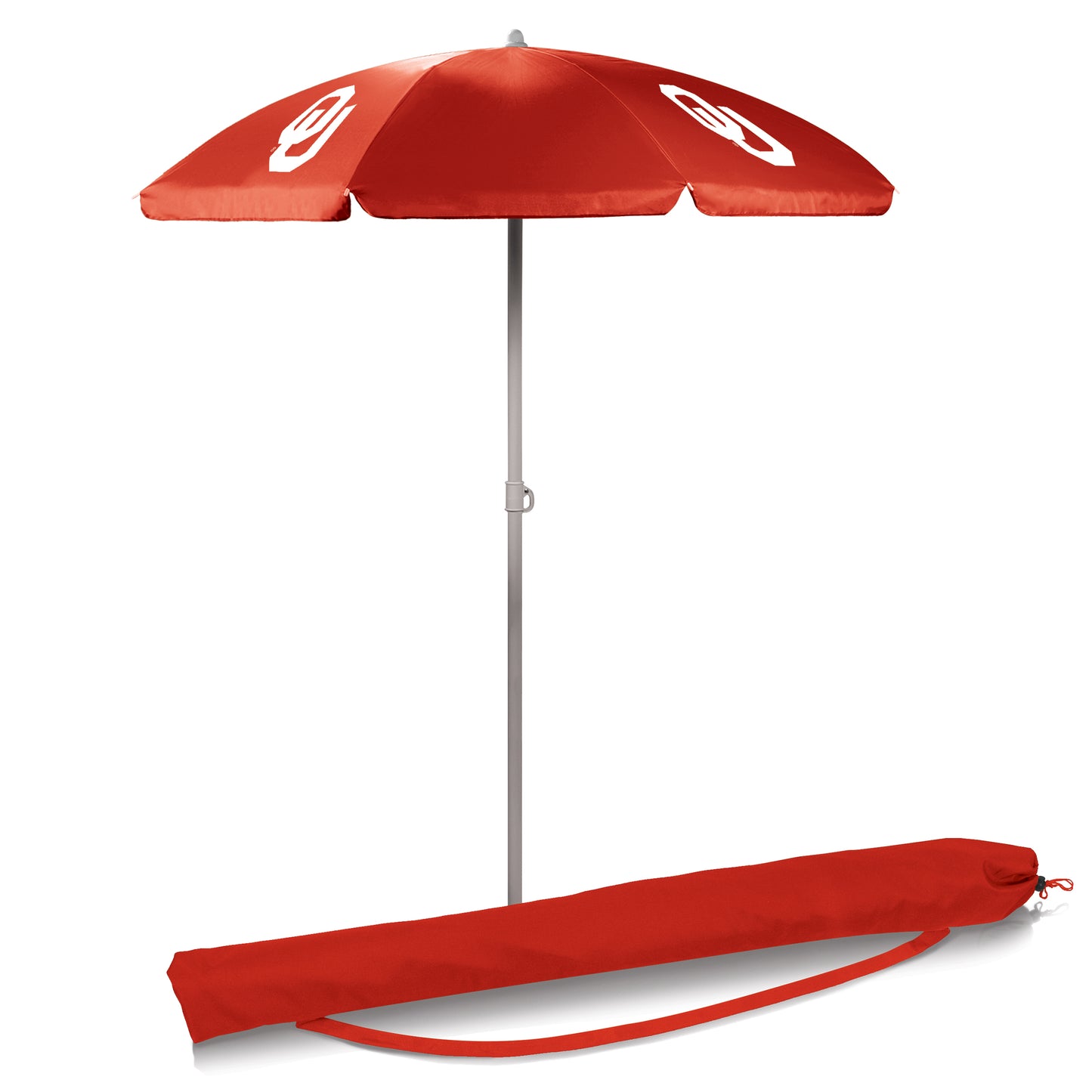 Oklahoma Sooners - 5.5 Ft. Portable Beach Umbrella, (Red)