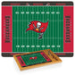 Tampa Bay Buccaneers - Football Field - Icon Glass Top Cutting Board & Knife Set, (Parawood & Bamboo)