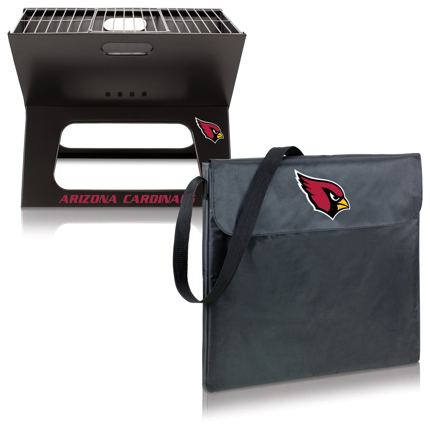 Arizona Cardinals - X-Grill Portable Charcoal BBQ Grill, (Black)