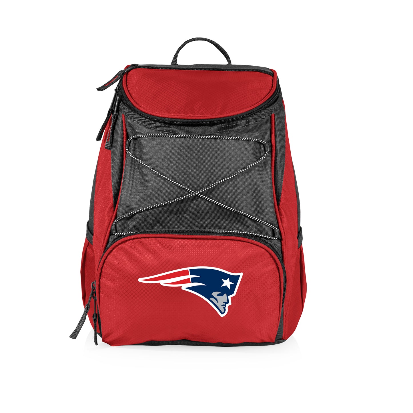 New England Patriots - PTX Backpack Cooler, (Red with Gray Accents)