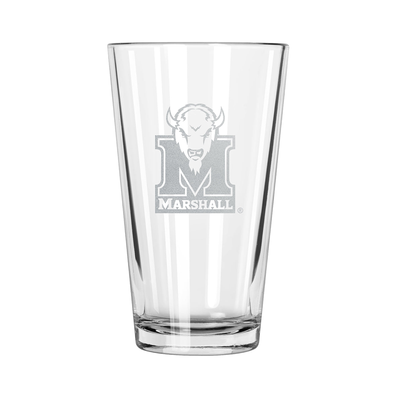 17oz Etched Pint Glass | Marshall Thundering Herd