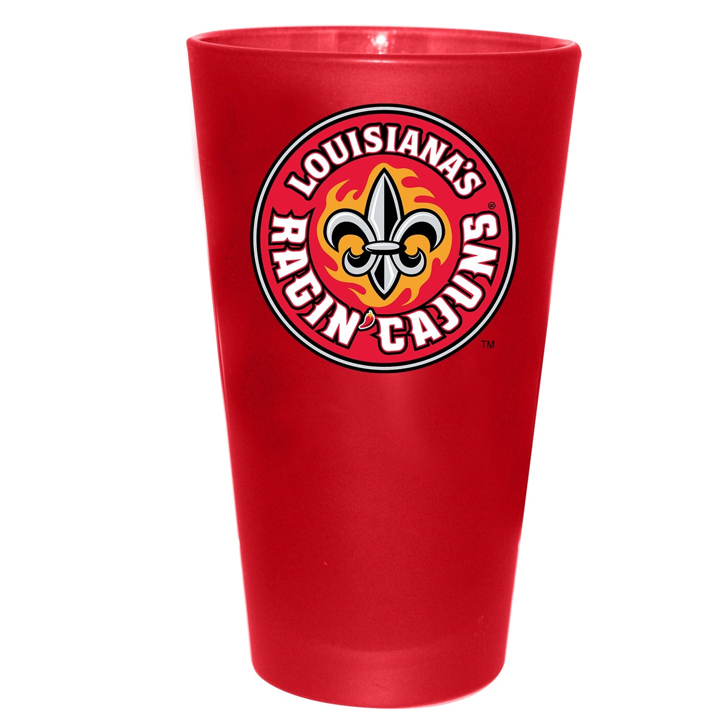 16oz Team Color Frosted Glass | Louisiana-Lafayette Ragin Cajuns