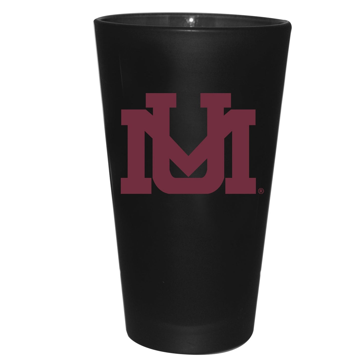 16oz Team Color Frosted Glass | Montana Grizzlies