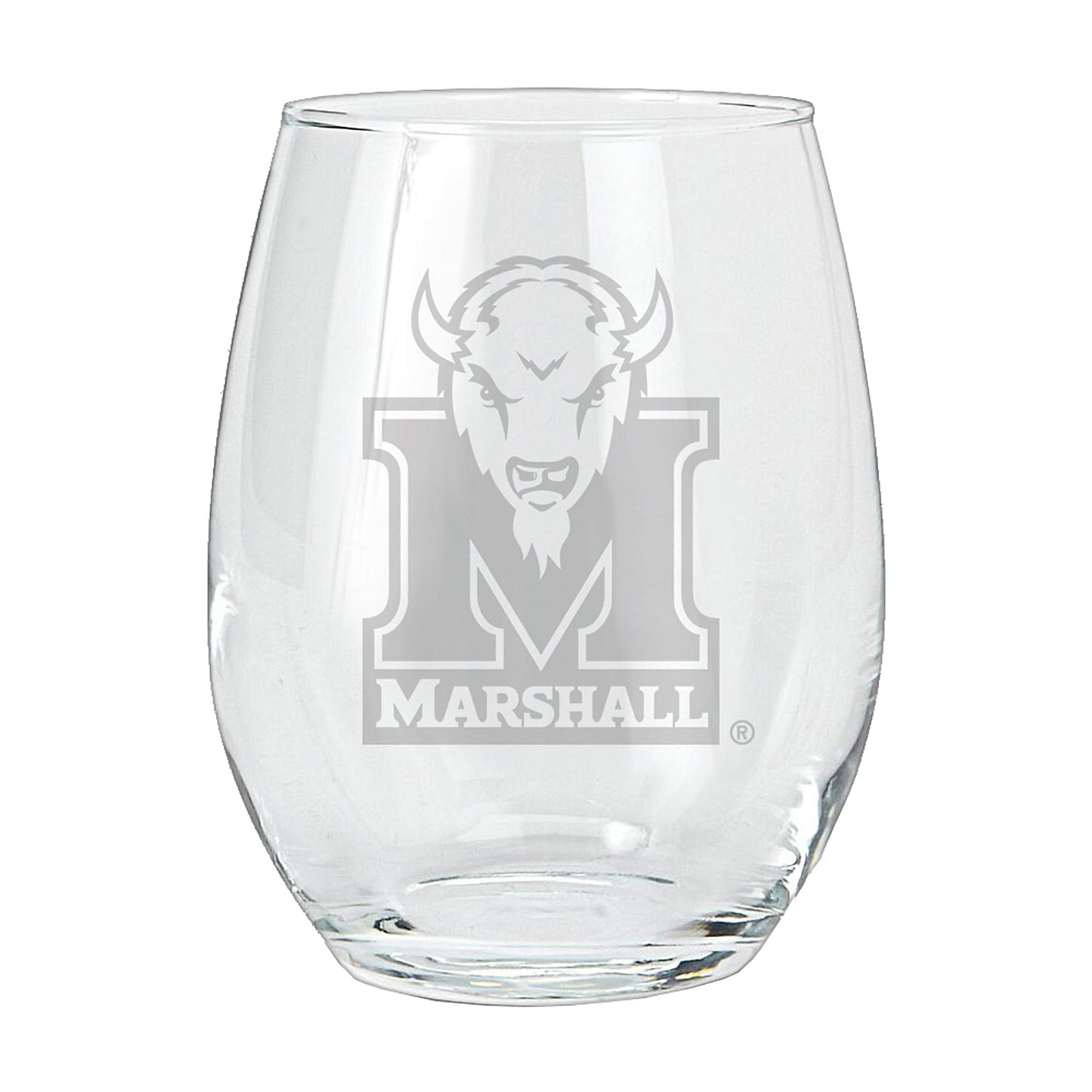 15oz Etched Stemless Tumbler | Marshall Thundering Herd