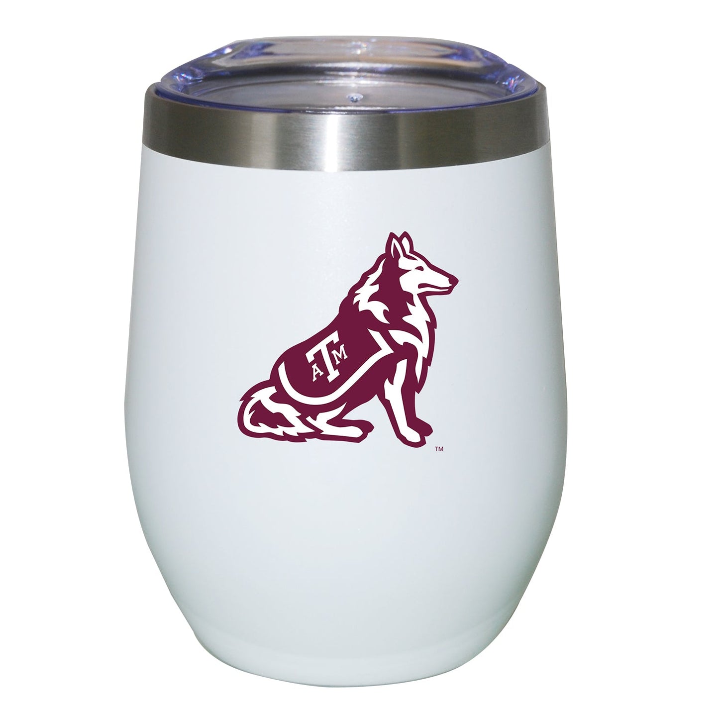 12oz White Stainless Steel Stemless Tumbler | Texas A&M Aggies