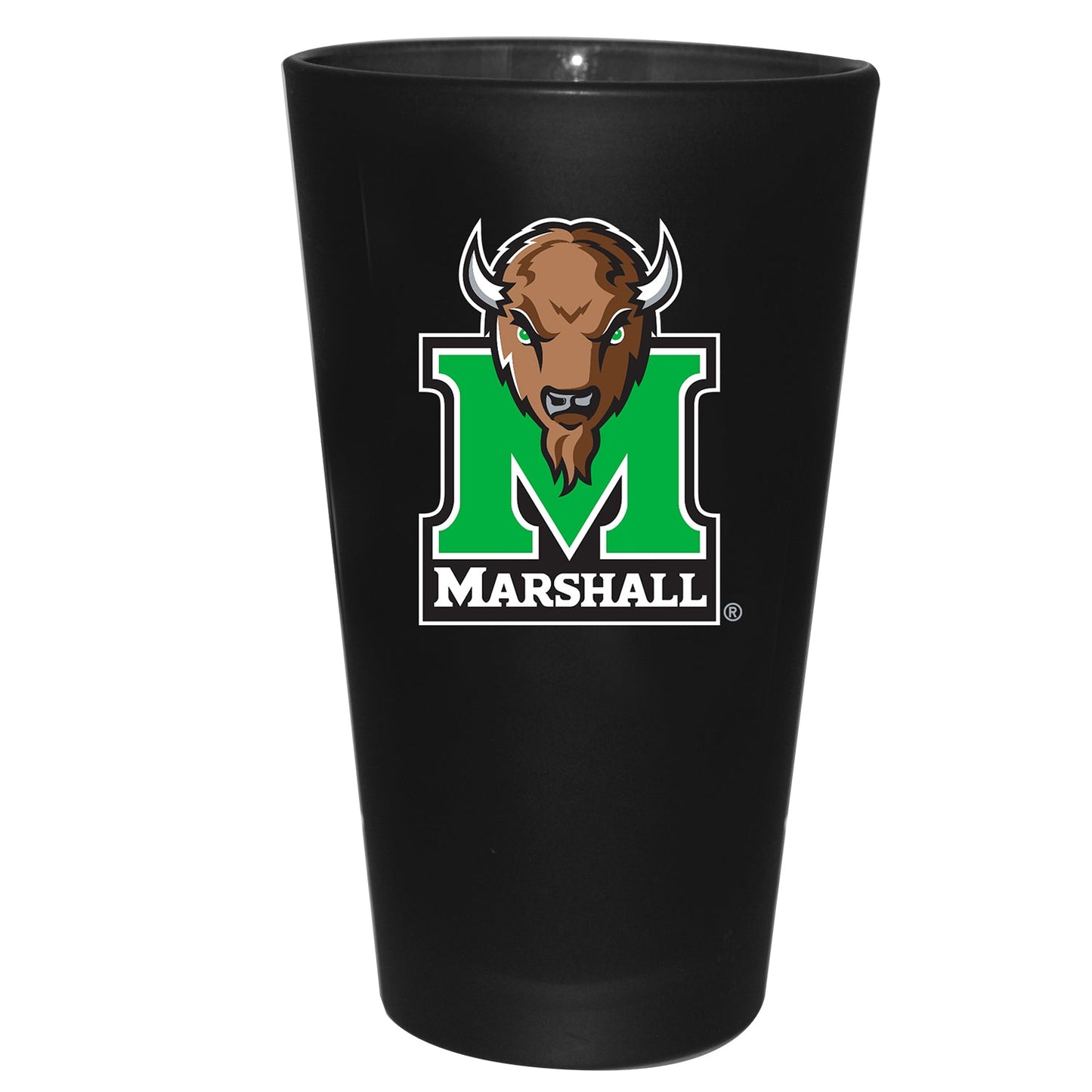 16oz Team Color Frosted Glass | Marshall Thundering Herd