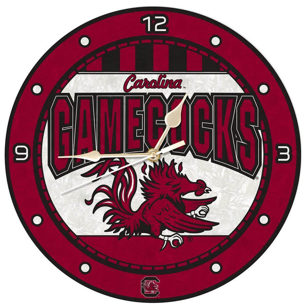 12 Inch Art Glass Clock | University of South Carolina