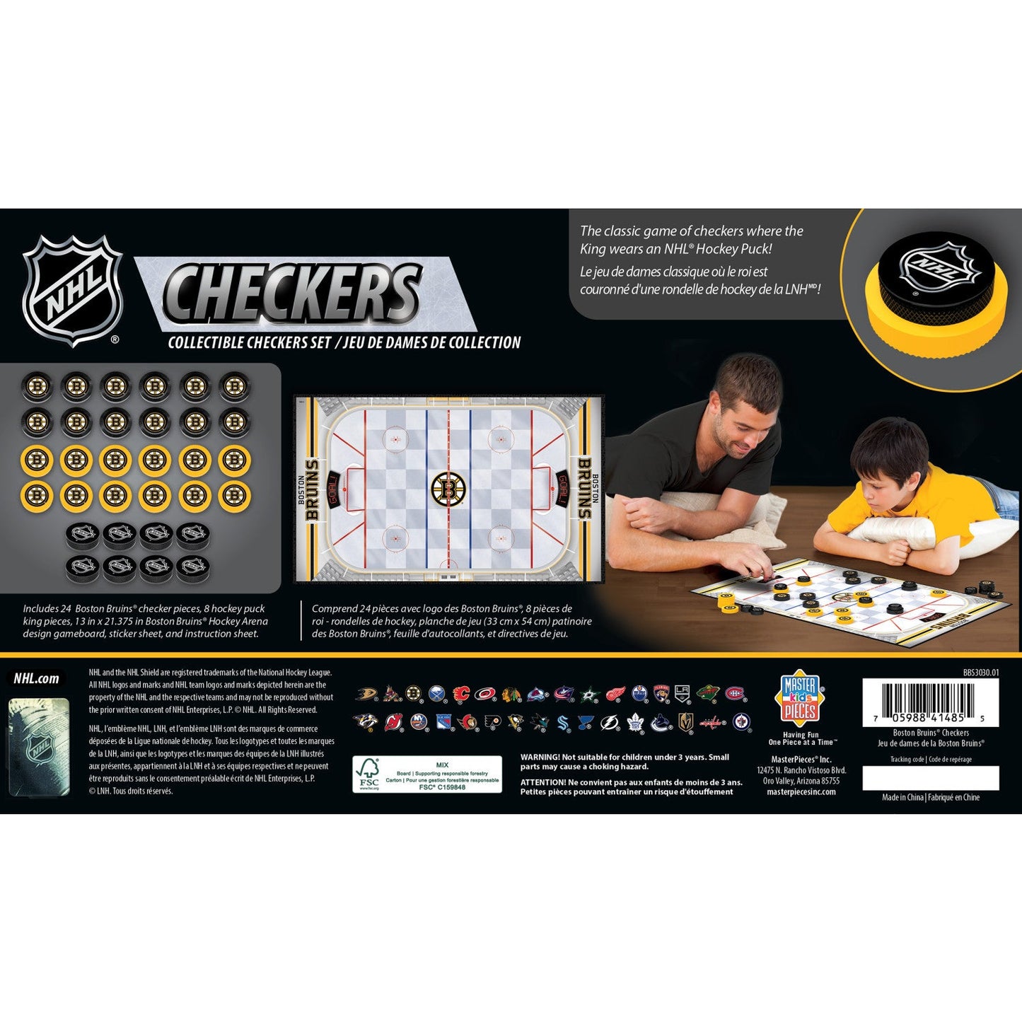 Boston Bruins Checkers