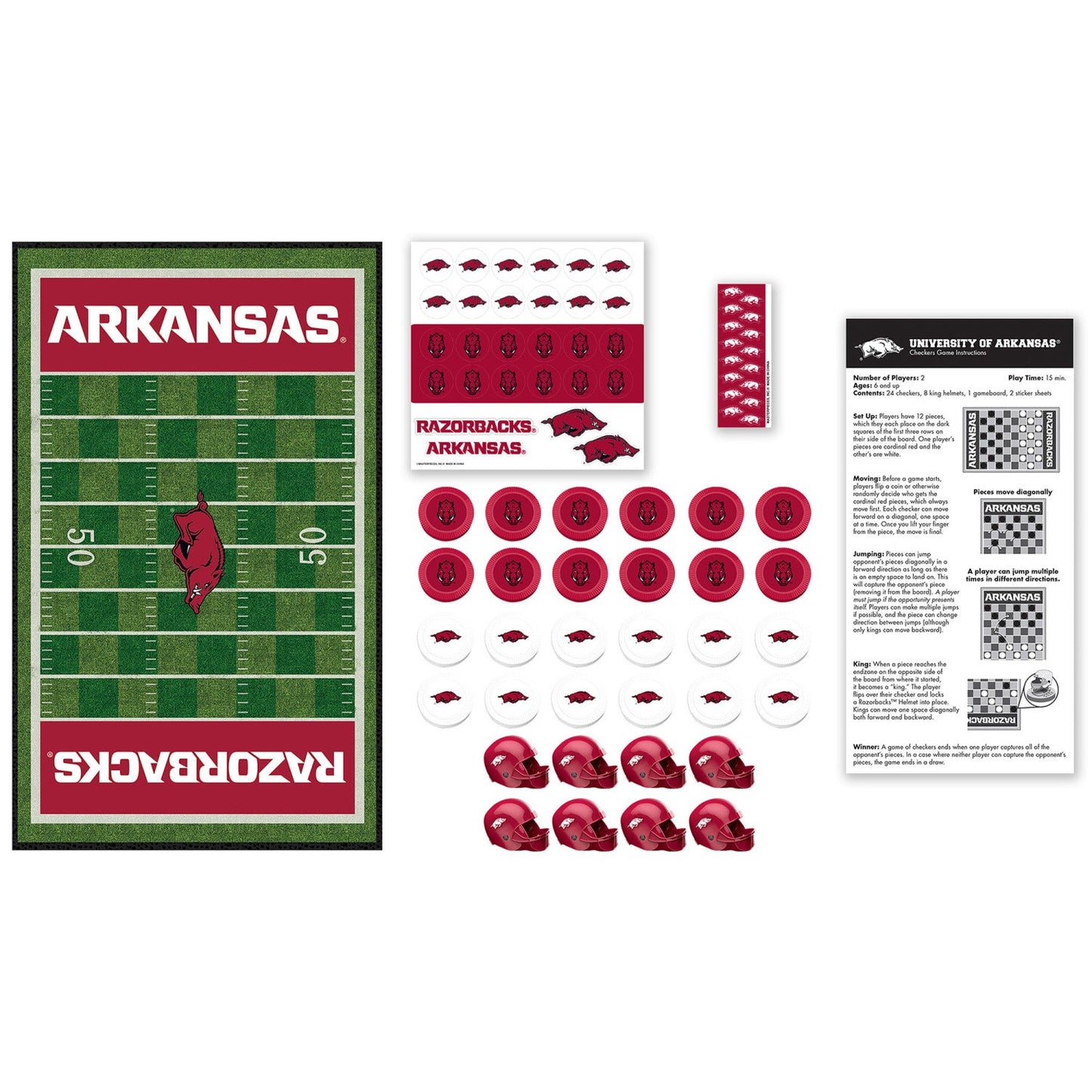 Arkansas Razorbacks Checkers