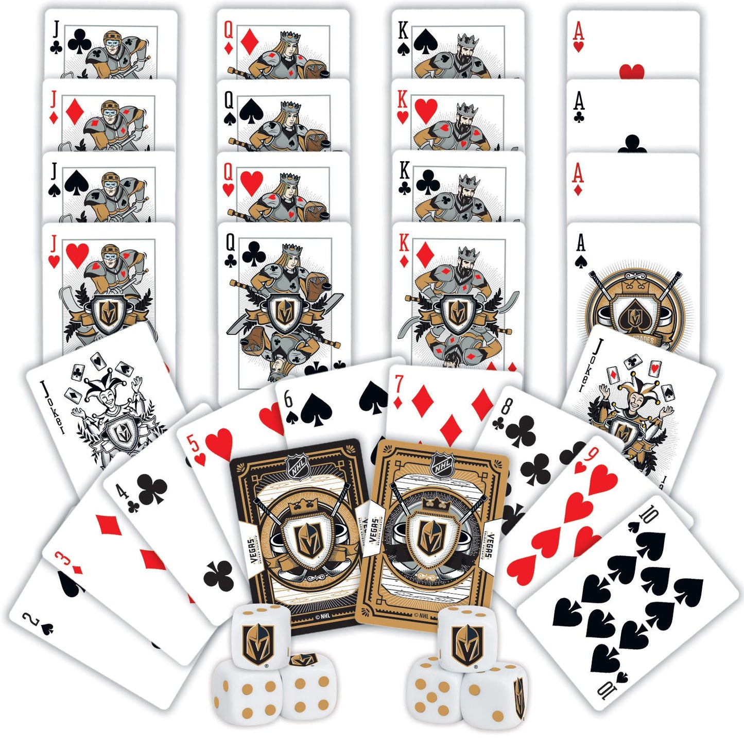 Las Vegas Golden Knights - 2-Pack Playing Cards & Dice Set