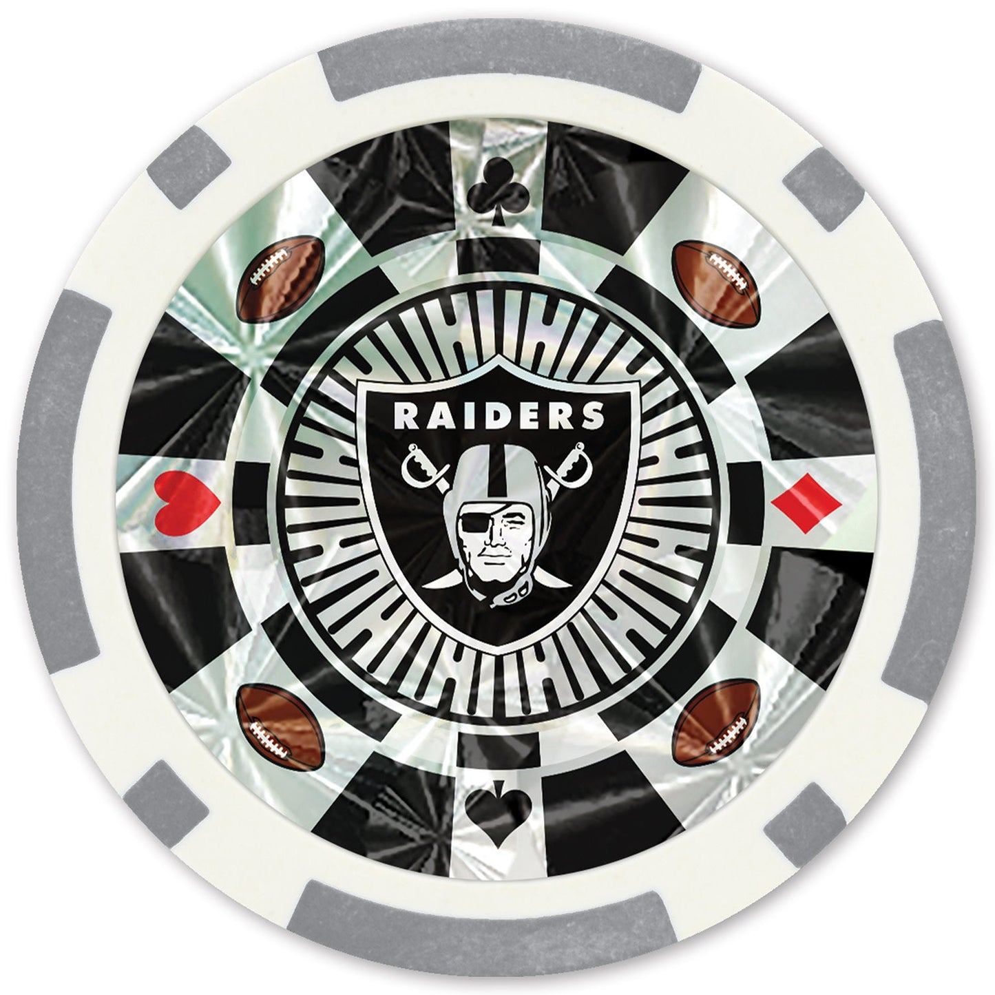 Las Vegas Raiders 20 Piece Poker Chips