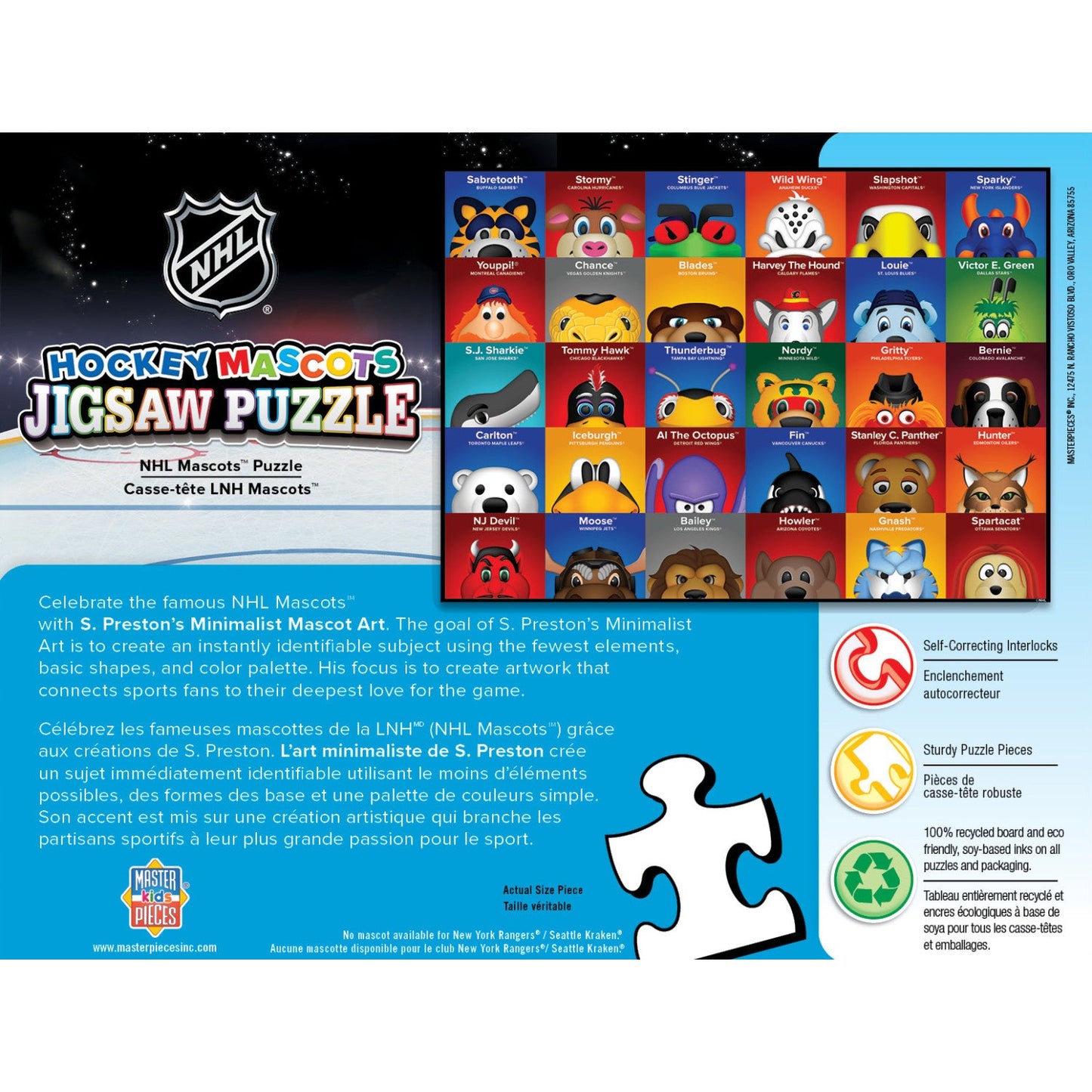 NHL Mascots 100 Piece Jigsaw Puzzle