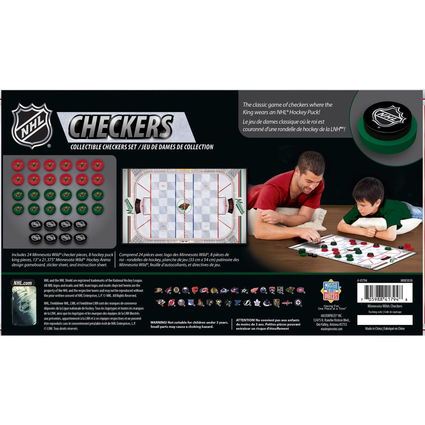 Minnesota Wild Checkers