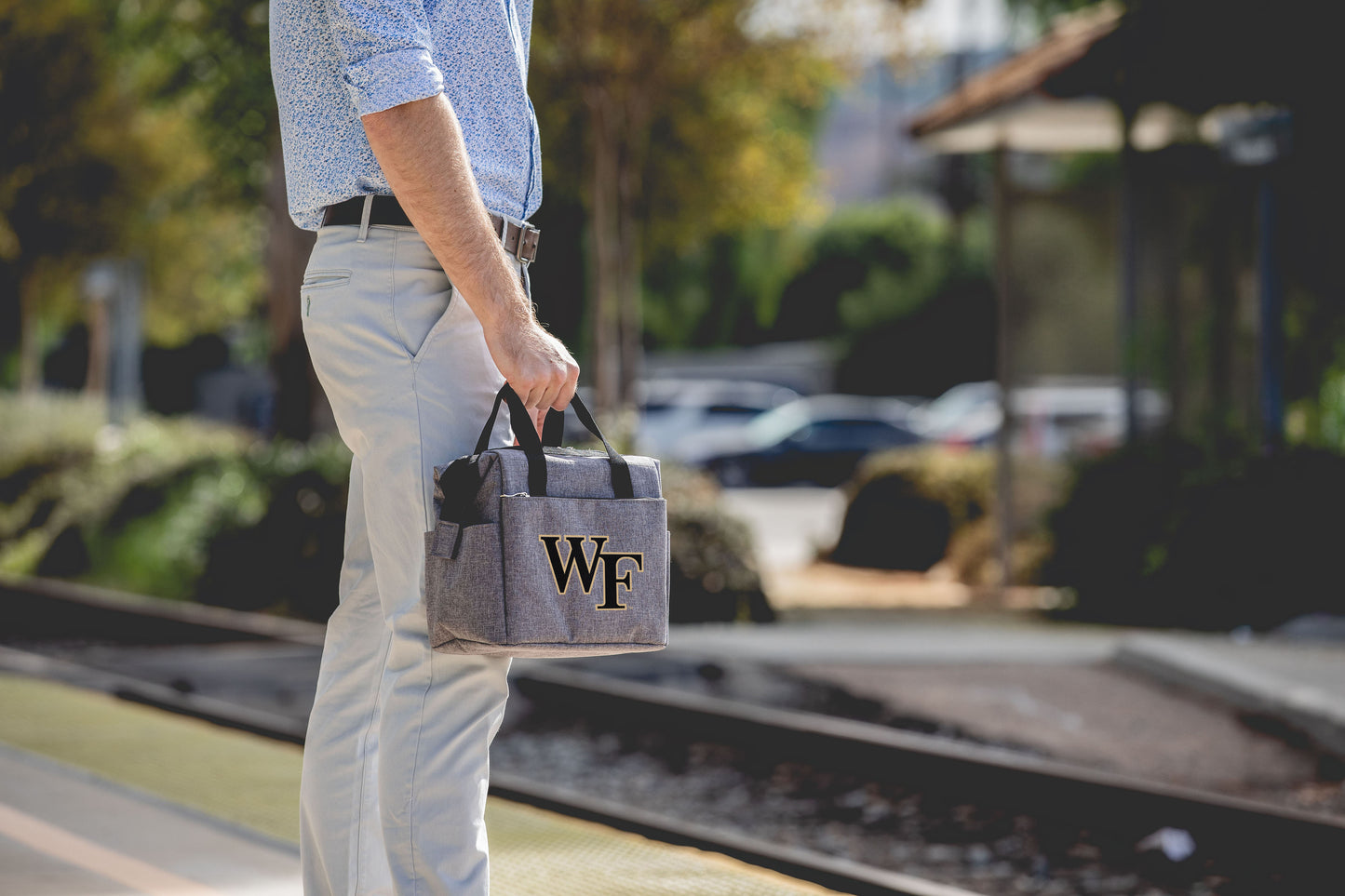 Wake Forest Demon Deacons - On The Go Lunch Cooler, (Heathered Gray)