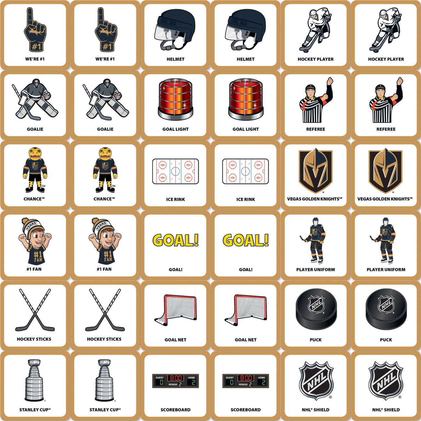 Las Vegas Golden Knights Matching Game