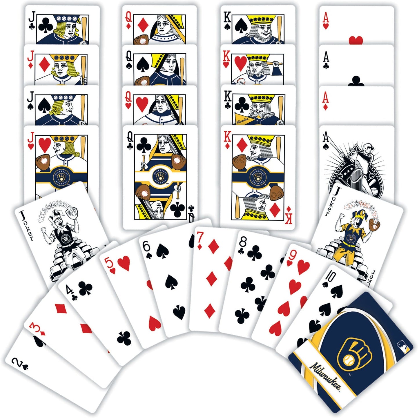 Milwaukee Brewers Playing Cards - 54 Card Deck