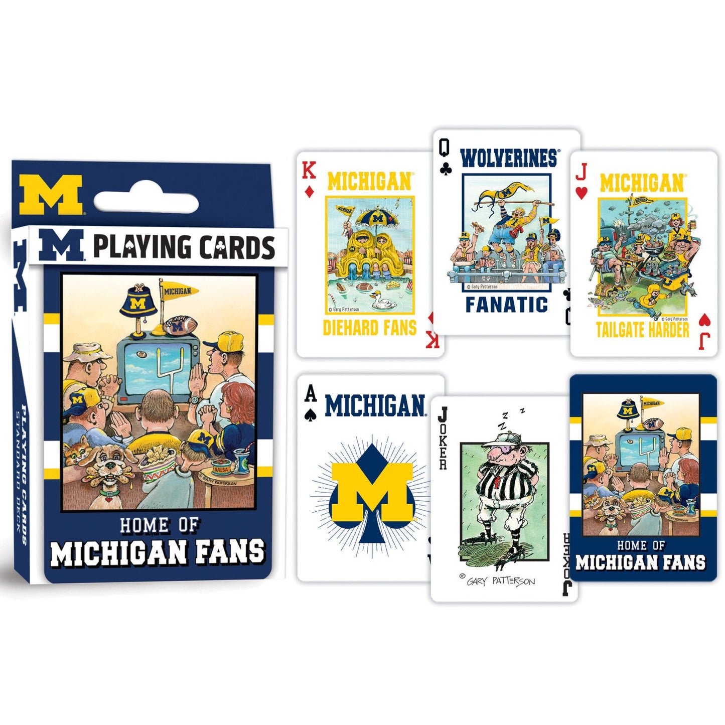 Michigan Wolverines Fan Deck Playing Cards - 54 Card Deck