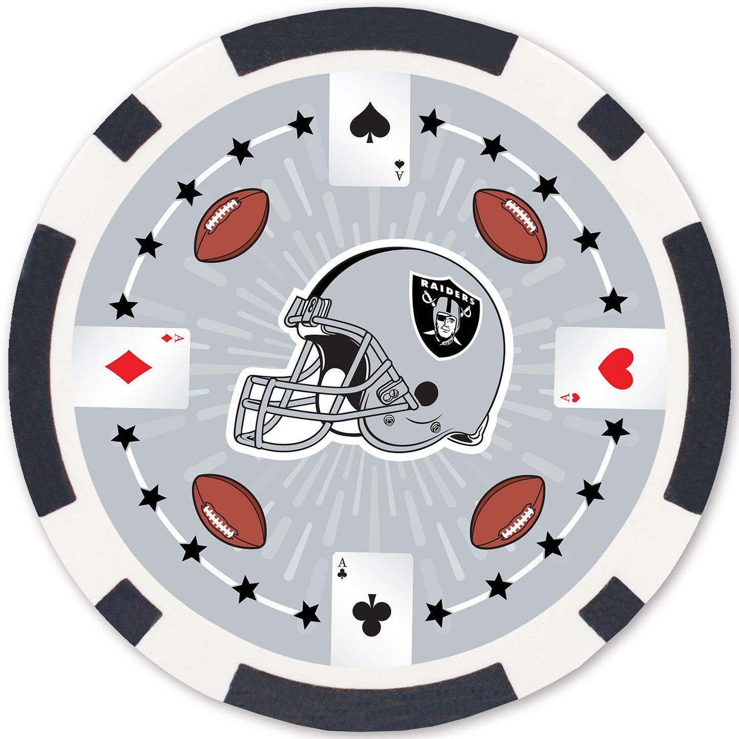 Las Vegas Raiders 100 Piece Poker Chips