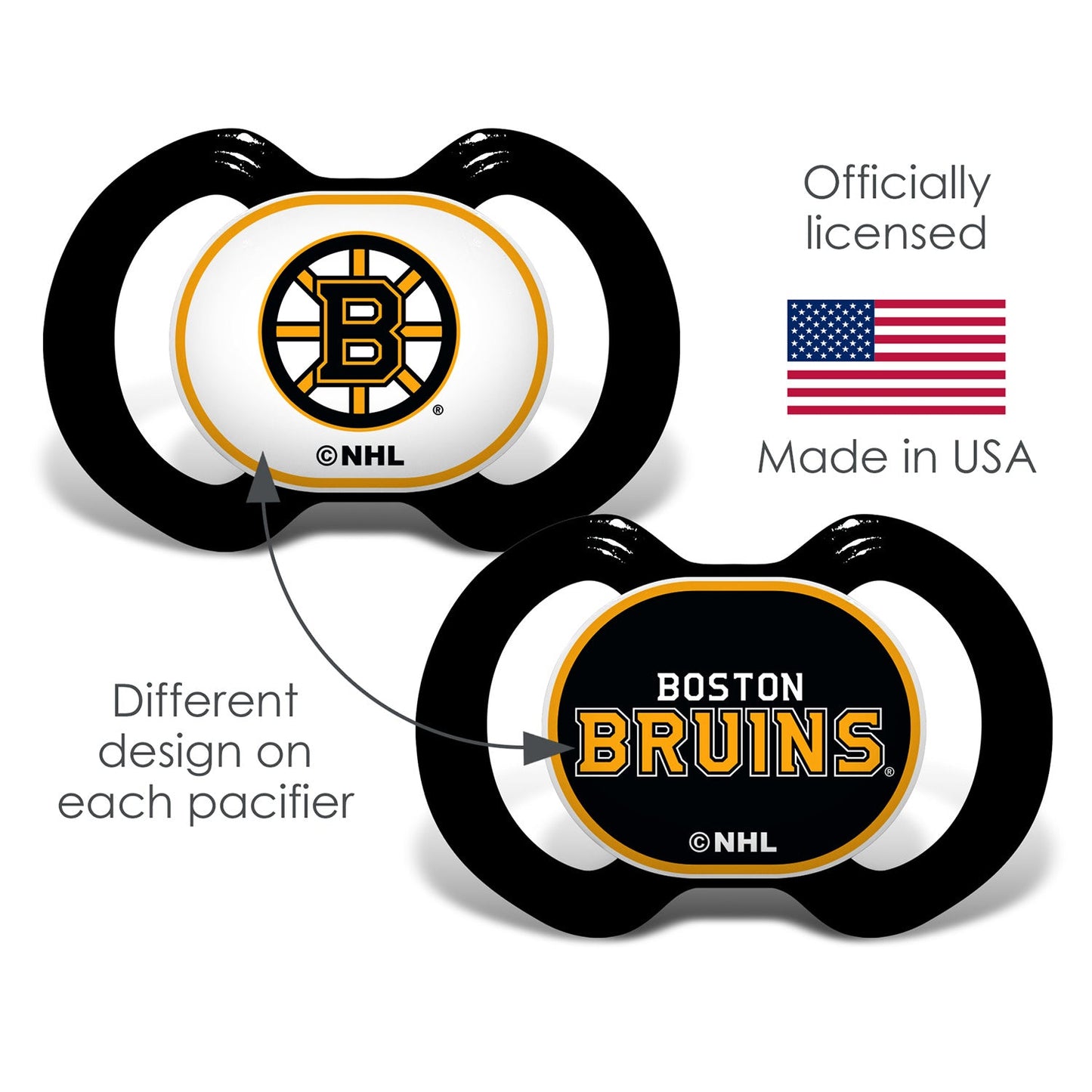 Boston Bruins - Pacifier 2-Pack