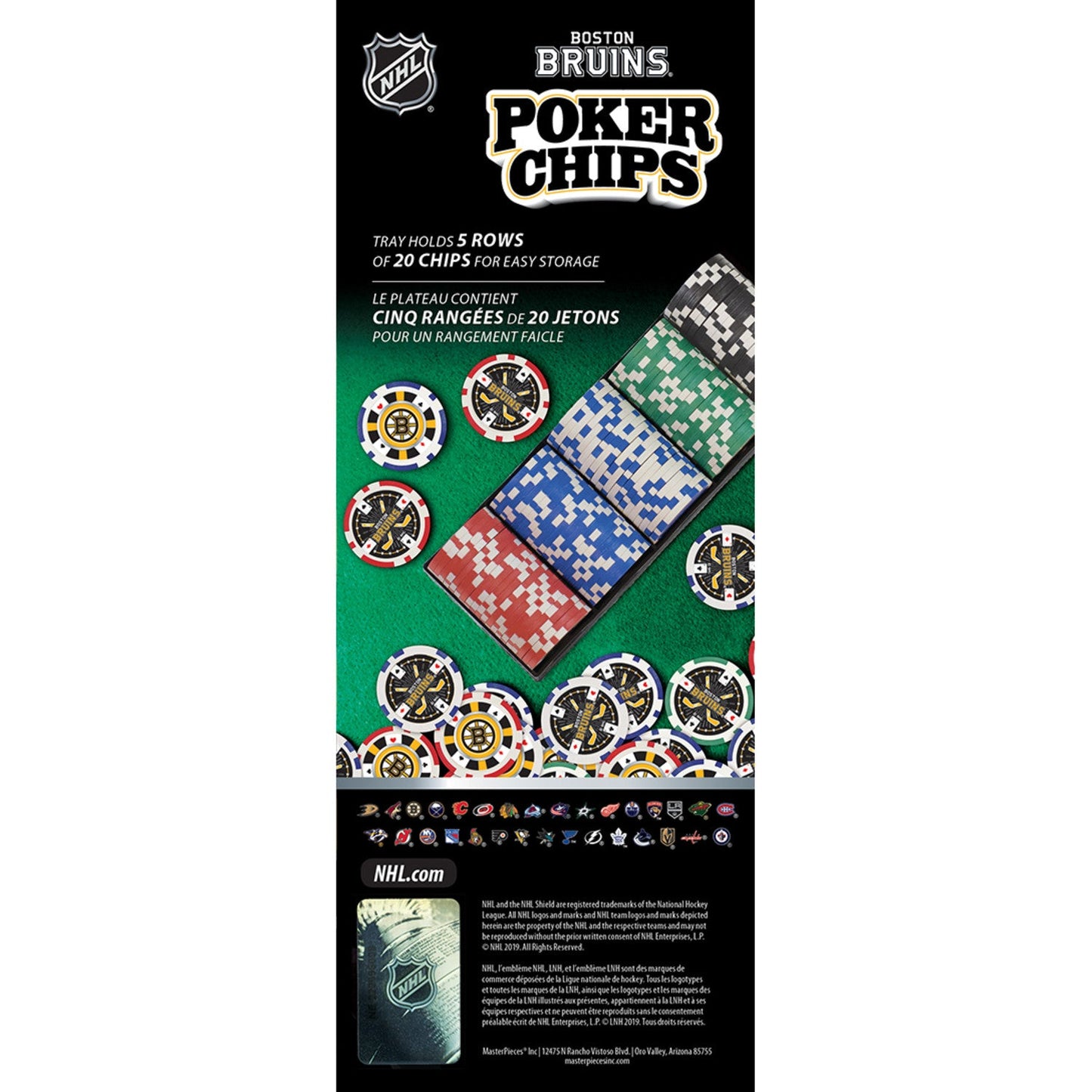 Boston Bruins 100 Piece Poker Chips