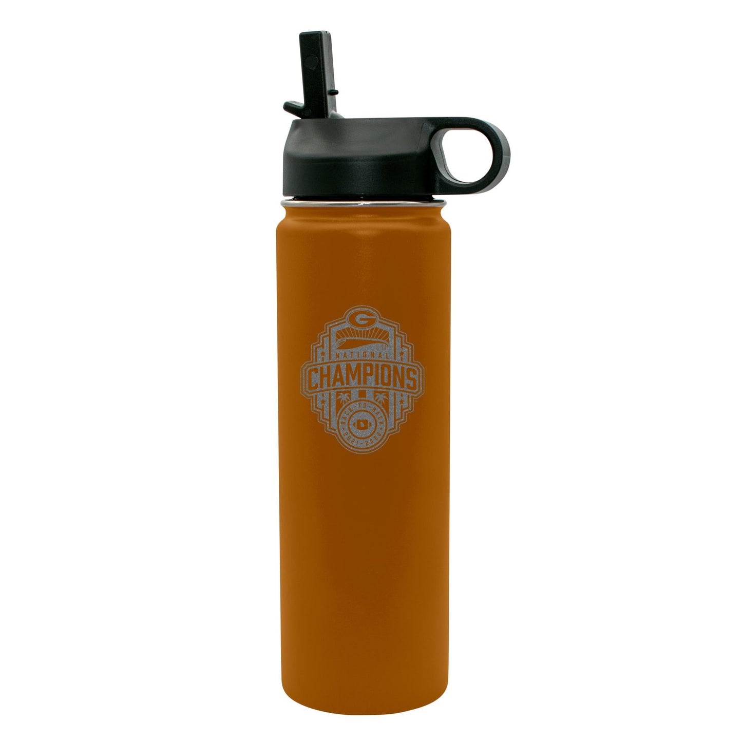 22oz Canyon Etched Stainless Steel Water Bottle | 2022 National Champion Georgia Bulldogs