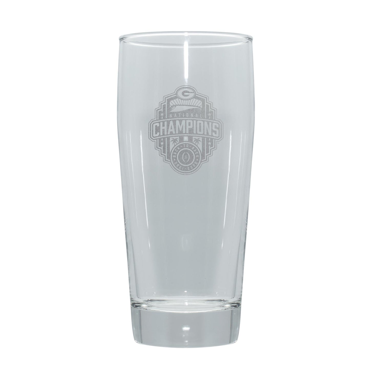 16oz Etched Clubhouse Pilsner Glass | 2022 National Champion Georgia Bulldogs