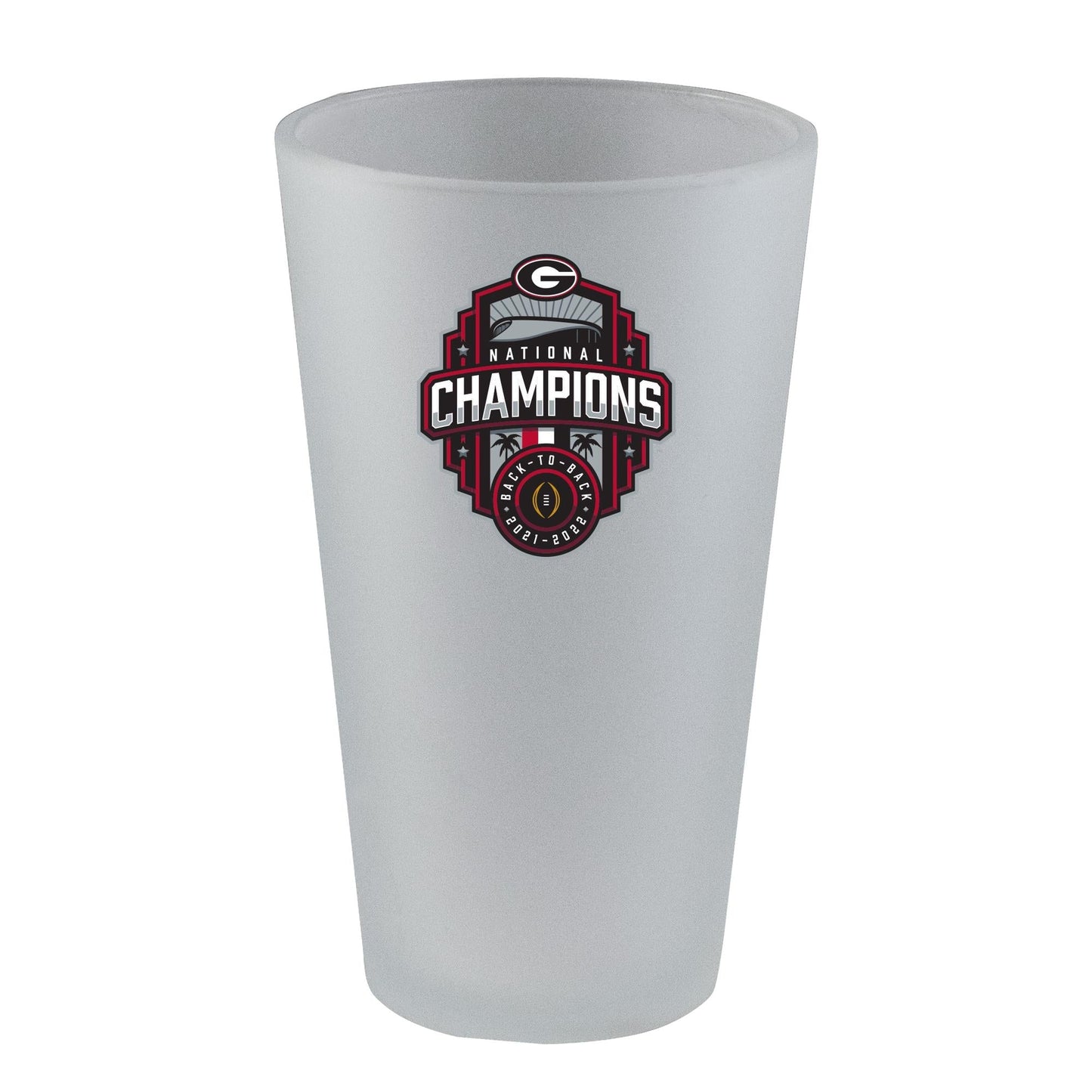 17oz Frosted Pint Glass | 2022 National Champion Georgia Bulldogs