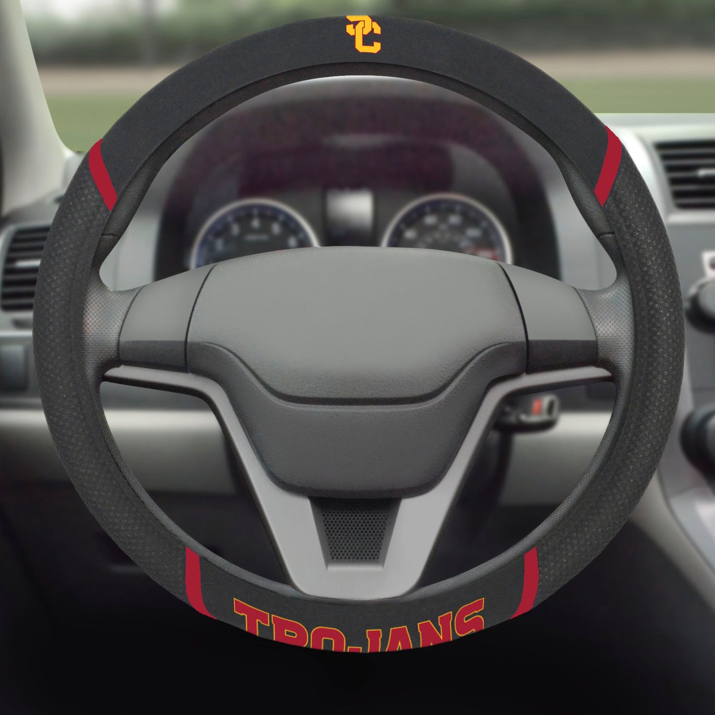 Southern California Trojans Embroidered Steering Wheel Cover