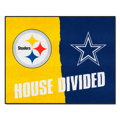 NFL Steelers / Cowboys House Divided Rug