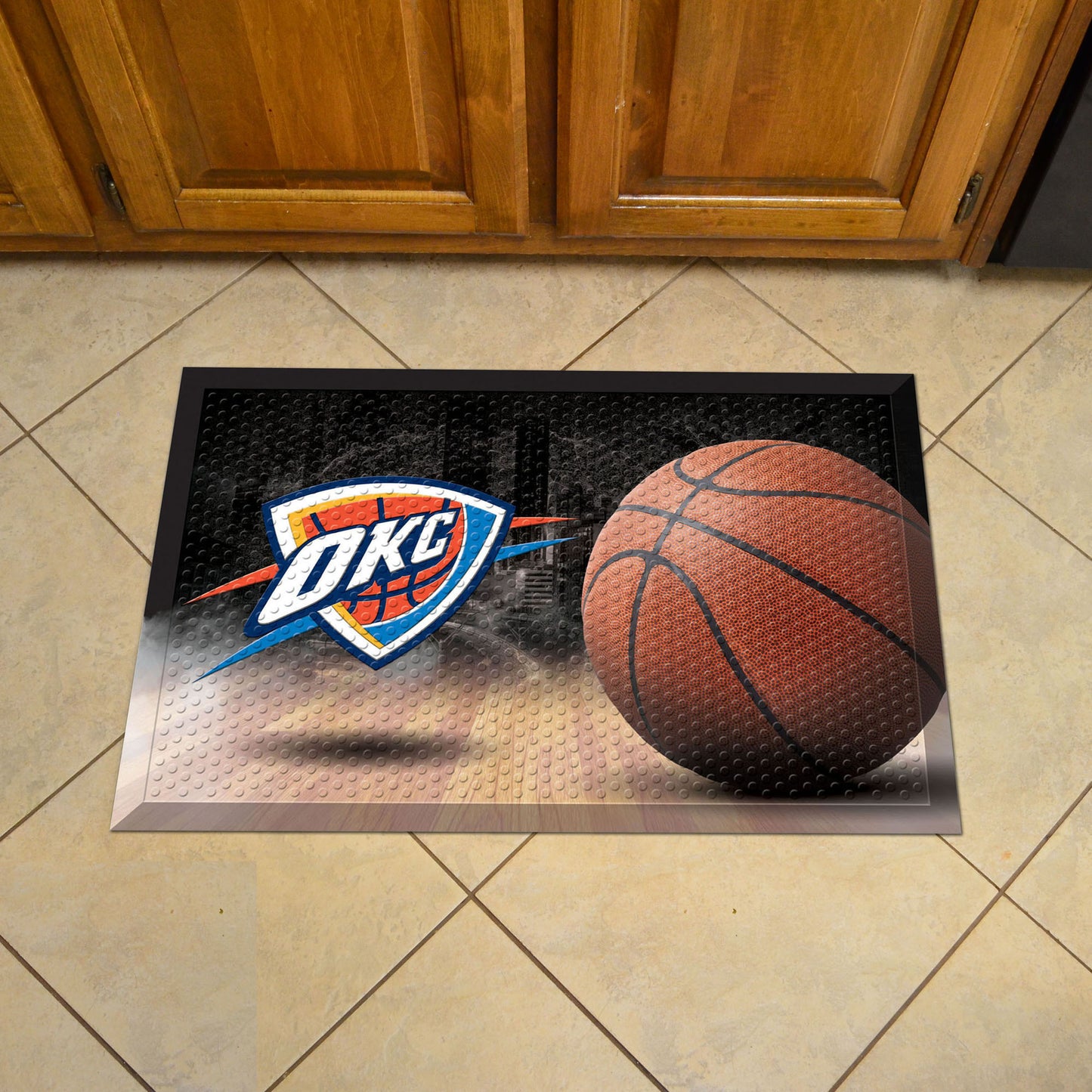 Oklahoma City Thunder Rubber Scraper Door Mat