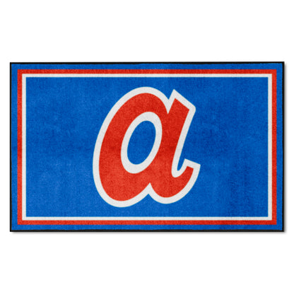 Atlanta Braves 4ft. x 6ft. Plush Area Rug - Retro Collection, 1974 Atlanta Braves