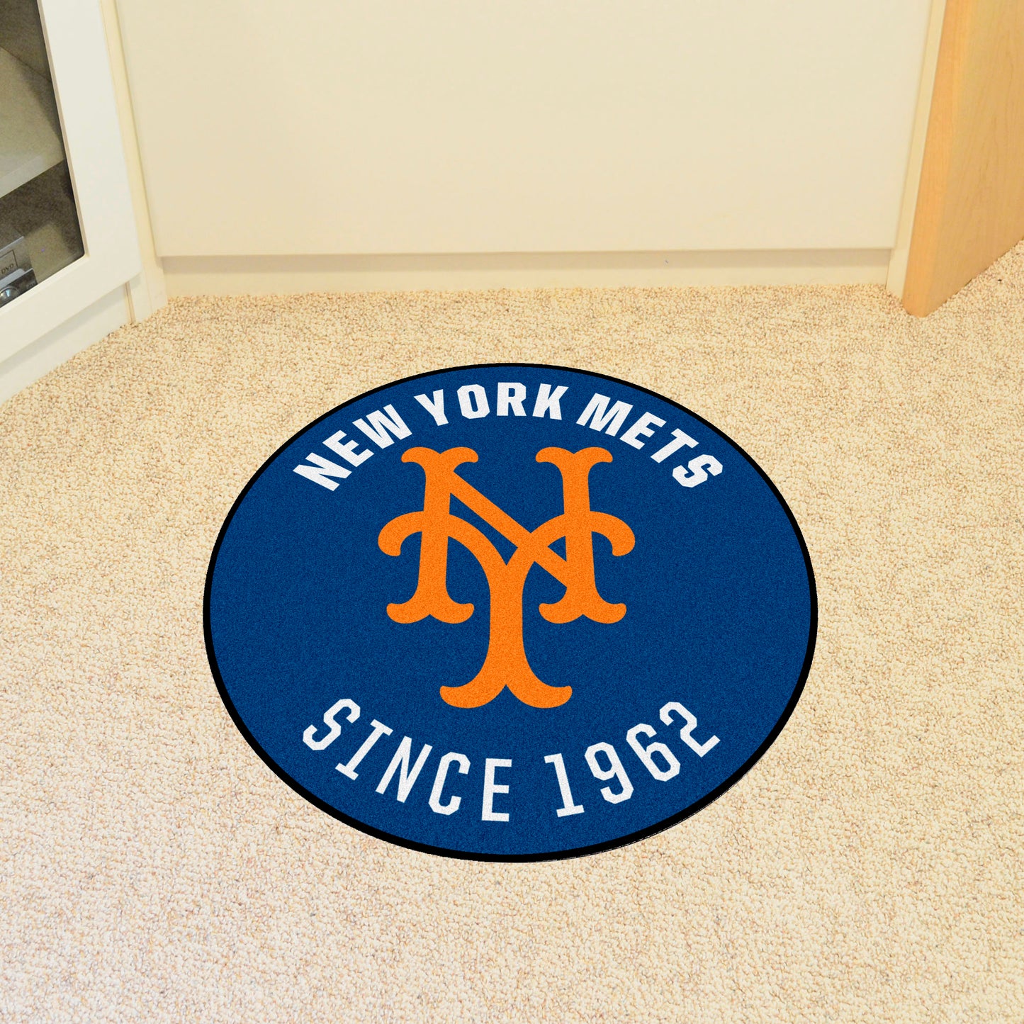 New York Mets Roundel Rug - 27in. Diameter - Retro Collection, 2014 New York Mets