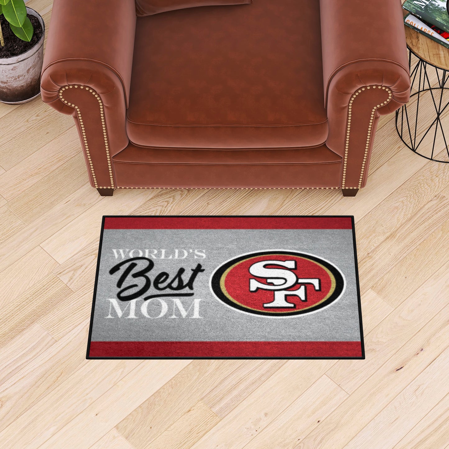 San Francisco 49ers Starter Mat Accent Rug - 19in. x 30in. World's Best Mom Starter Mat