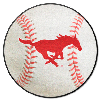 SMU Mustangs Baseball Rug - 27in. Diameter