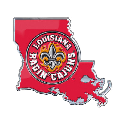 Louisiana-Lafayette Ragin' Cajuns Team State Aluminum Embossed Emblem