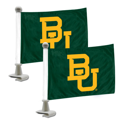 Baylor Bears Ambassador Car Flags - 2 Pack Mini Auto Flags, 4in X 6in