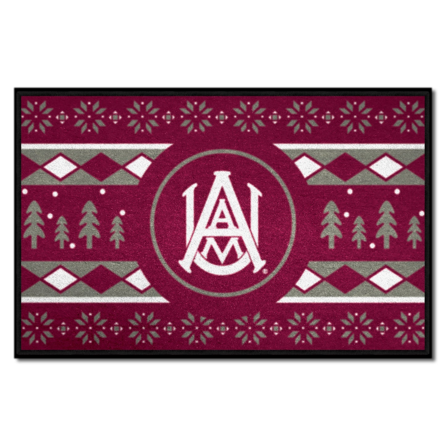 Alabama A&M Bulldogs Holiday Sweater Starter Mat Accent Rug - 19in. x 30in.
