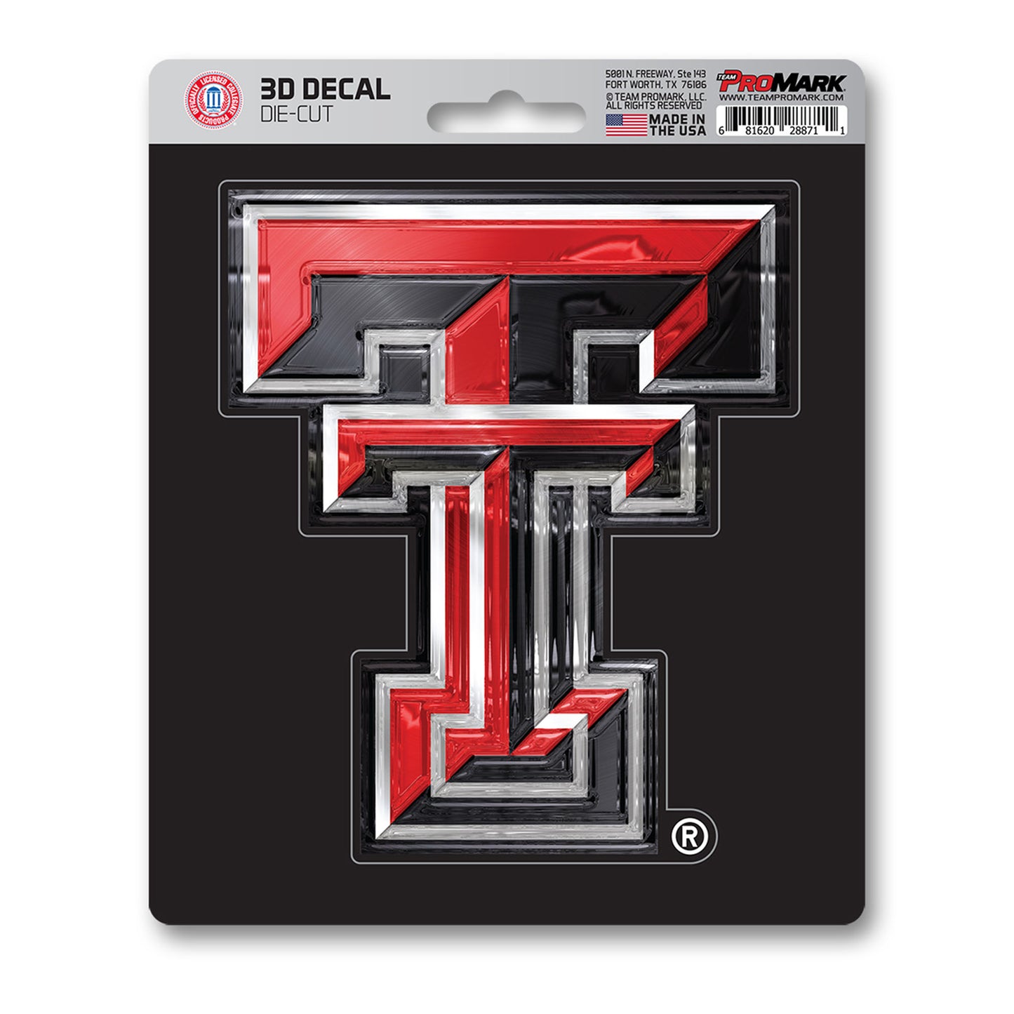 Texas Tech Red Raiders 3D Decal Sticker