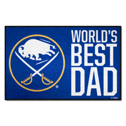 Buffalo Sabres Starter Mat Accent Rug - 19in. x 30in. World's Best Dad Starter Mat