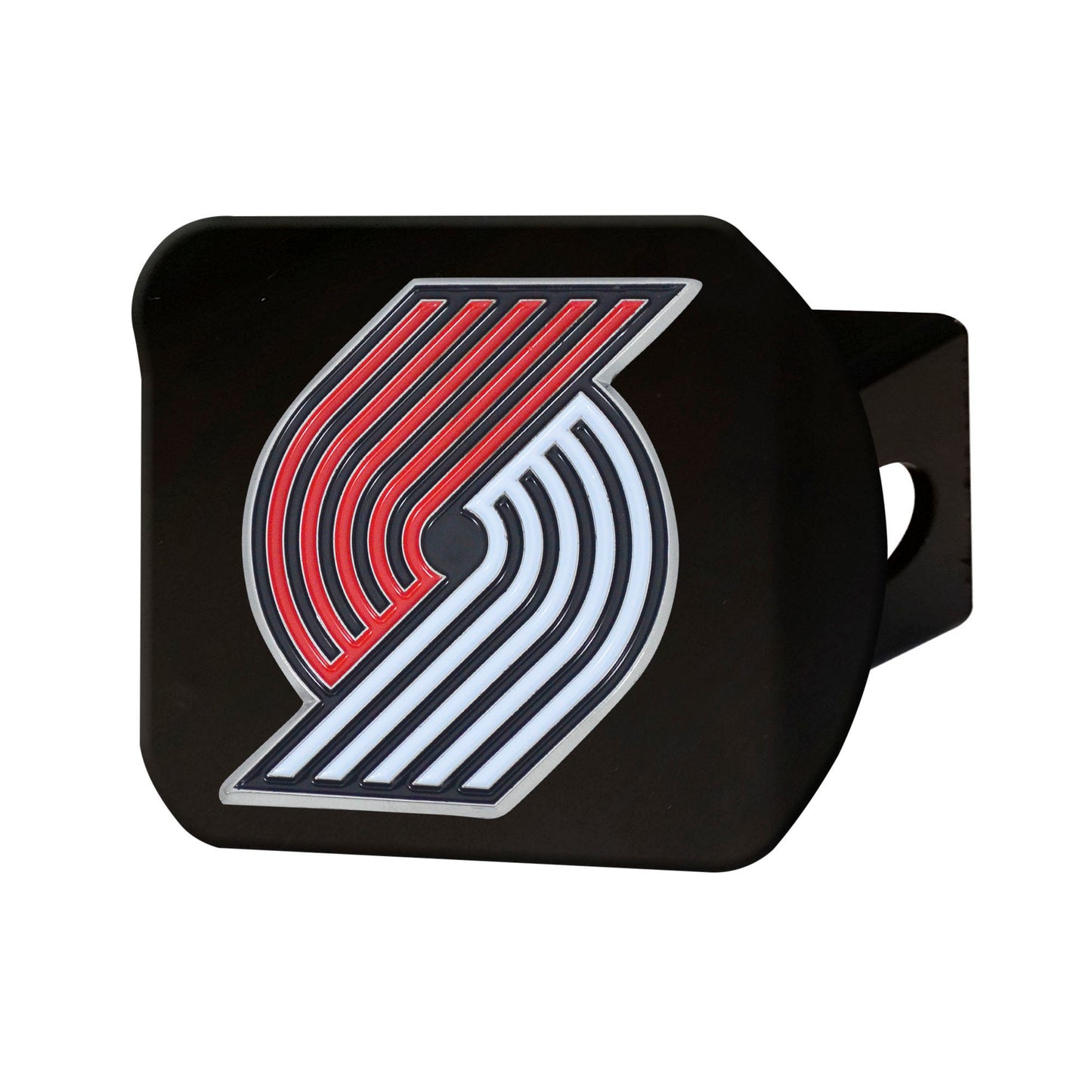 Portland Trail Blazers Black Metal Hitch Cover - 3D Color Emblem