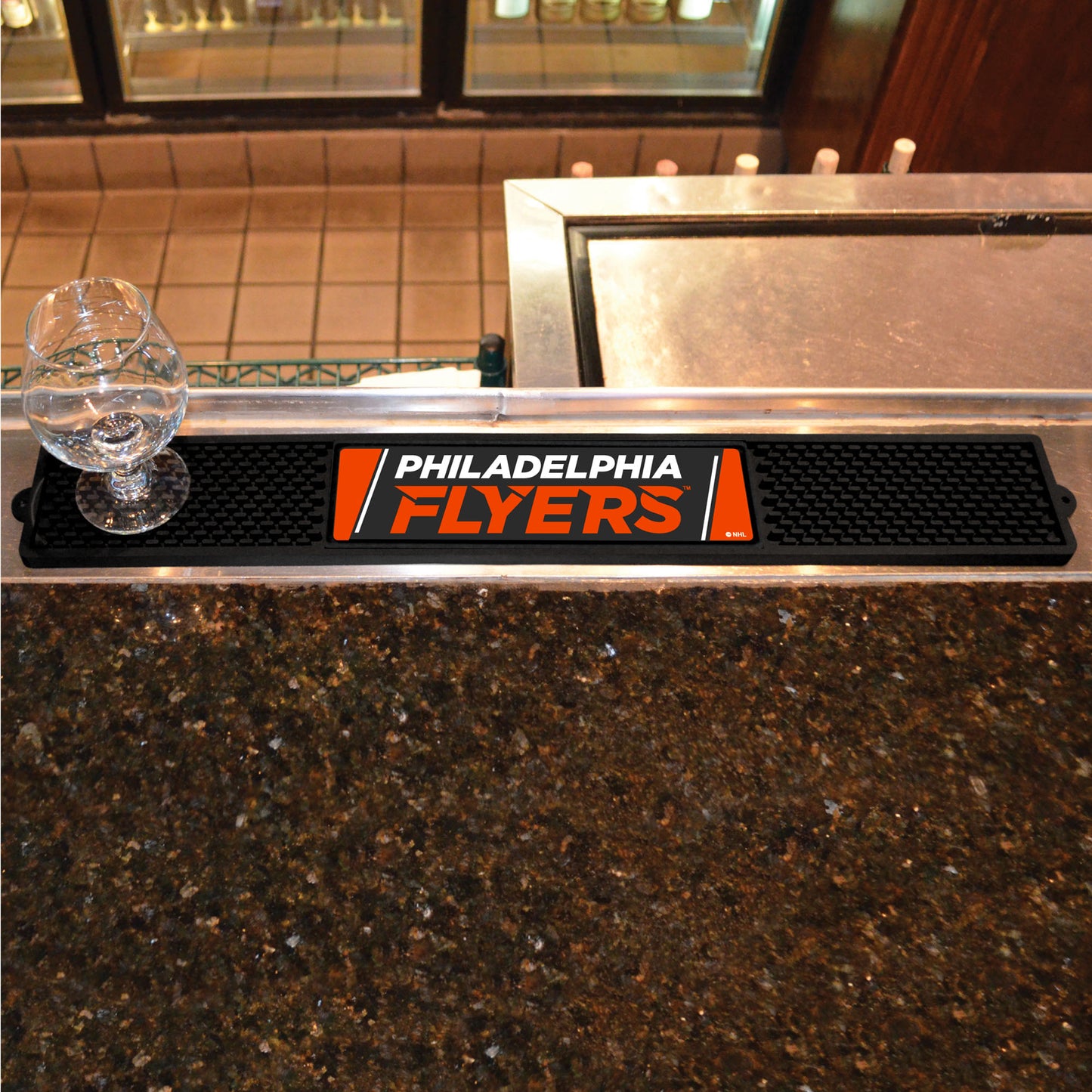 Philadelphia Flyers Bar Drink Mat - 3.25in. x 24in.