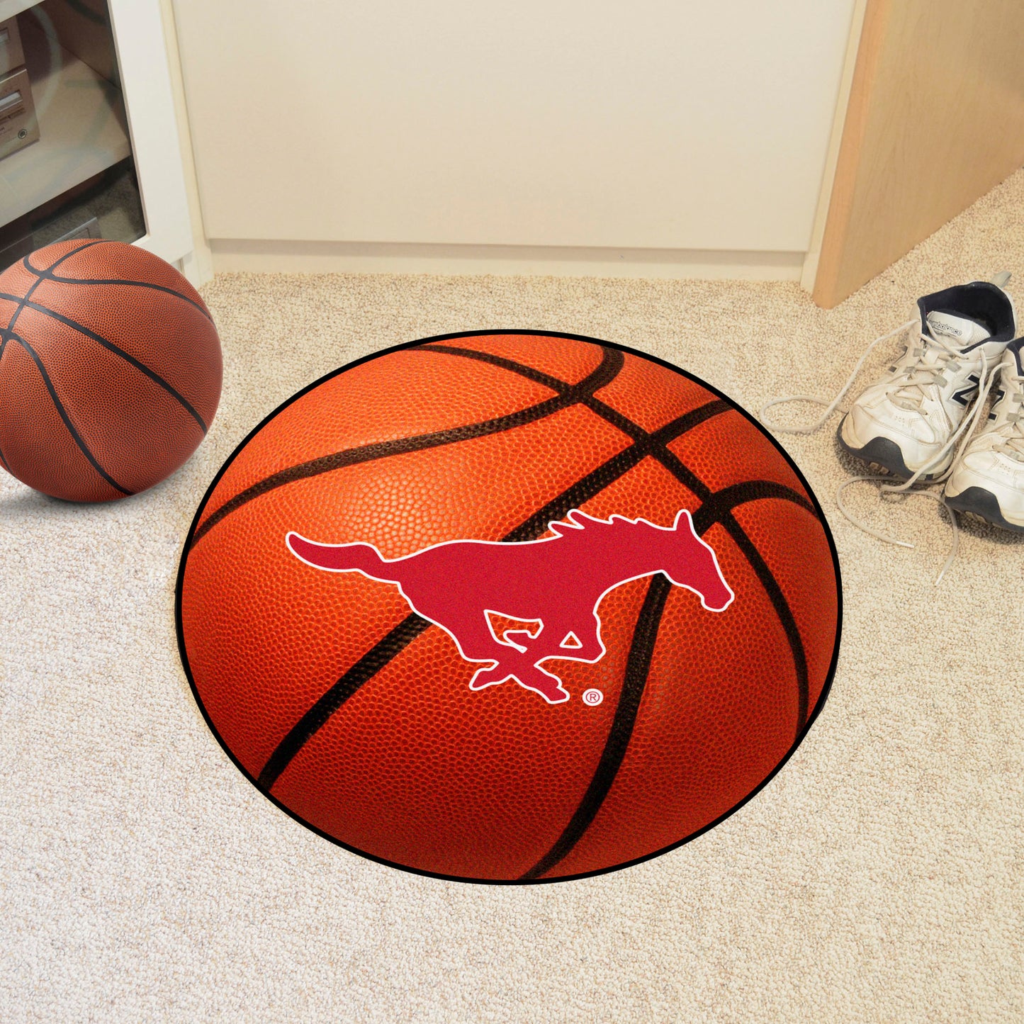 SMU Mustangs Basketball Rug - 27in. Diameter