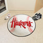 Nebraska Cornhuskers Baseball Rug - 27in. Diameter - "Huskers" Logo