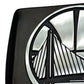 Ohio State Buckeyes Black Metal Hitch Cover with Metal Chrome 3D Emblem