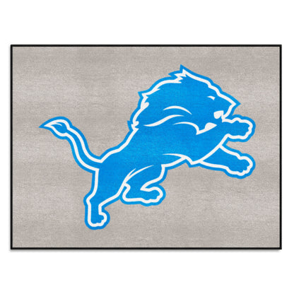 Detroit Lions All-Star Rug - 34 in. x 42.5 in. - Lions Primary Logo, Gray