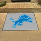 Detroit Lions All-Star Rug - 34 in. x 42.5 in. - Lions Primary Logo, Gray